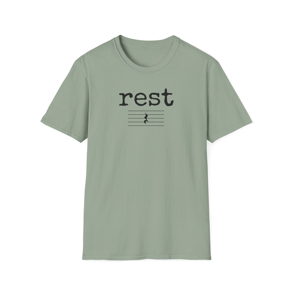 "Rest" Typewriter Font T-Shirt