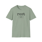 "Rest" Typewriter Font T-Shirt