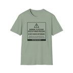 Warning. Player May Speed Up. Use Metronome" T-Shirt