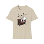 "Cute Cat Destroying Piano" T-Shirt