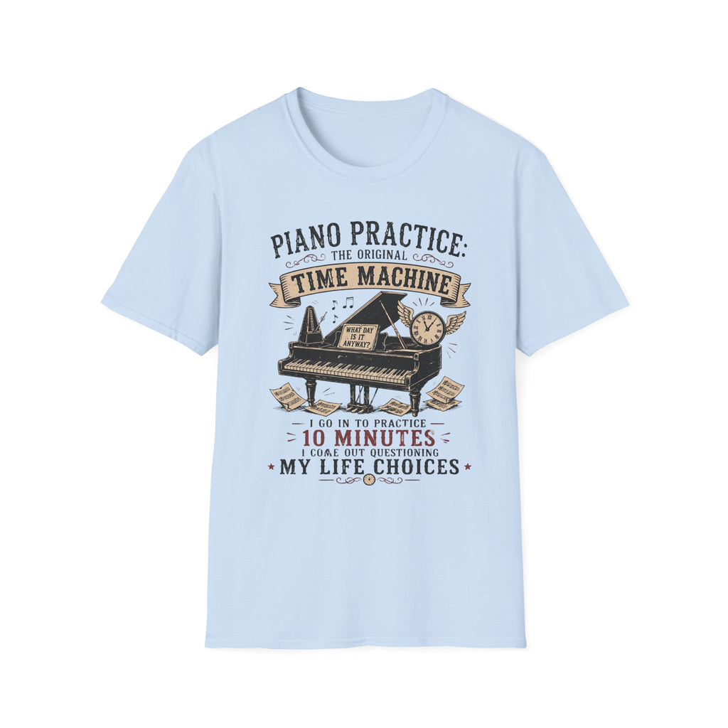 "Piano Practice Time Machine" T-Shirt