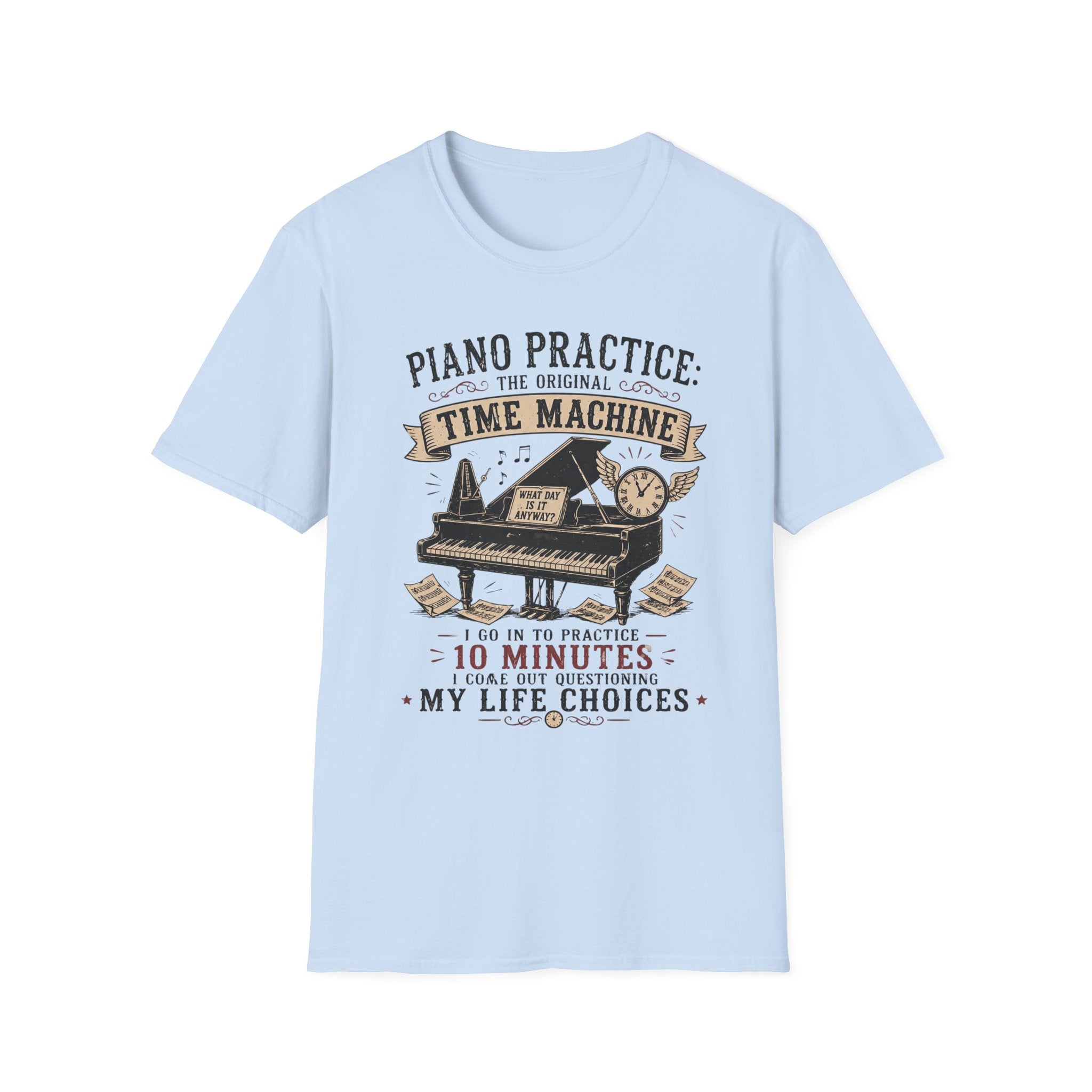 "Piano Practice Time Machine" T-Shirt