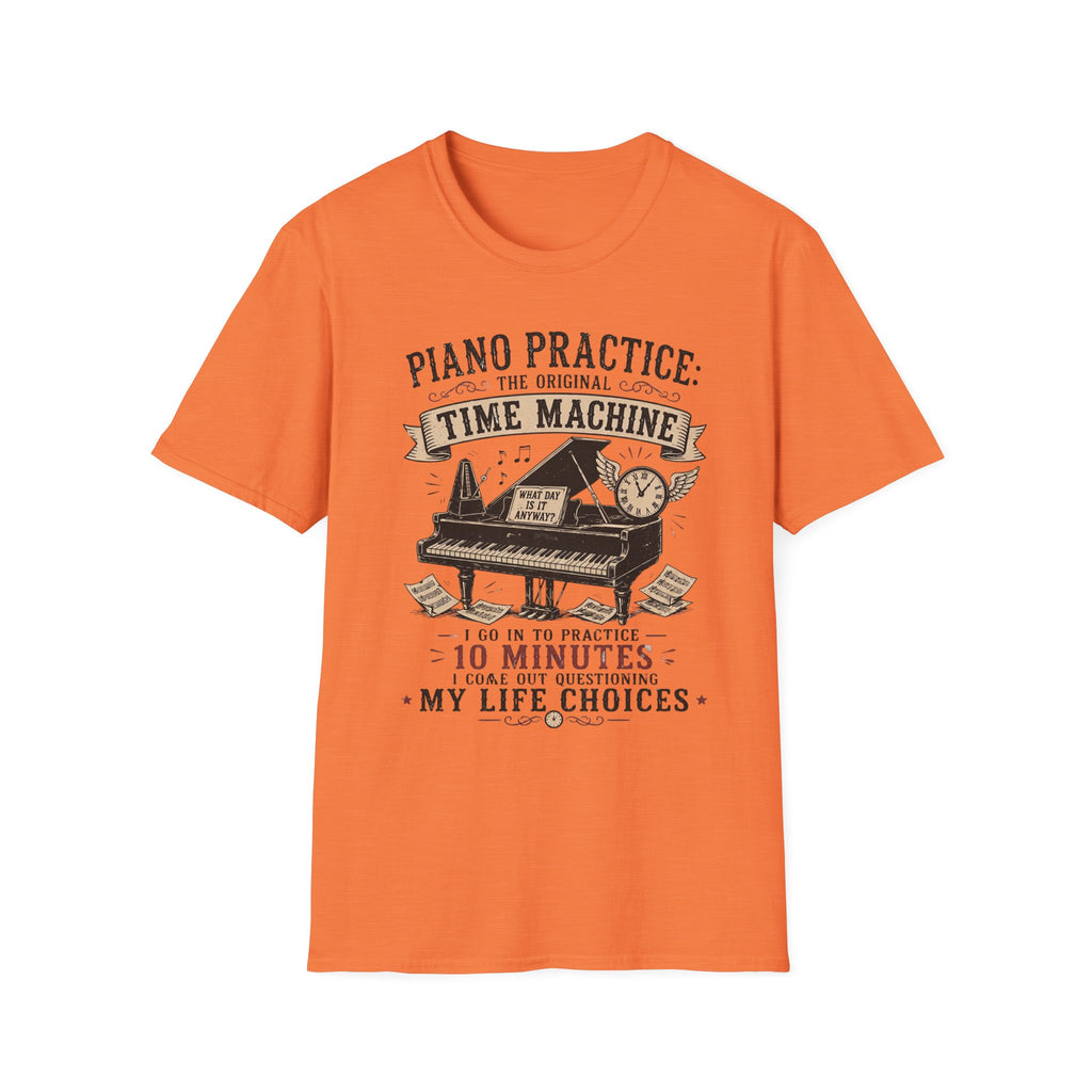 "Piano Practice Time Machine" T-Shirt