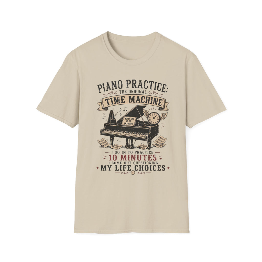 "Piano Practice Time Machine" T-Shirt