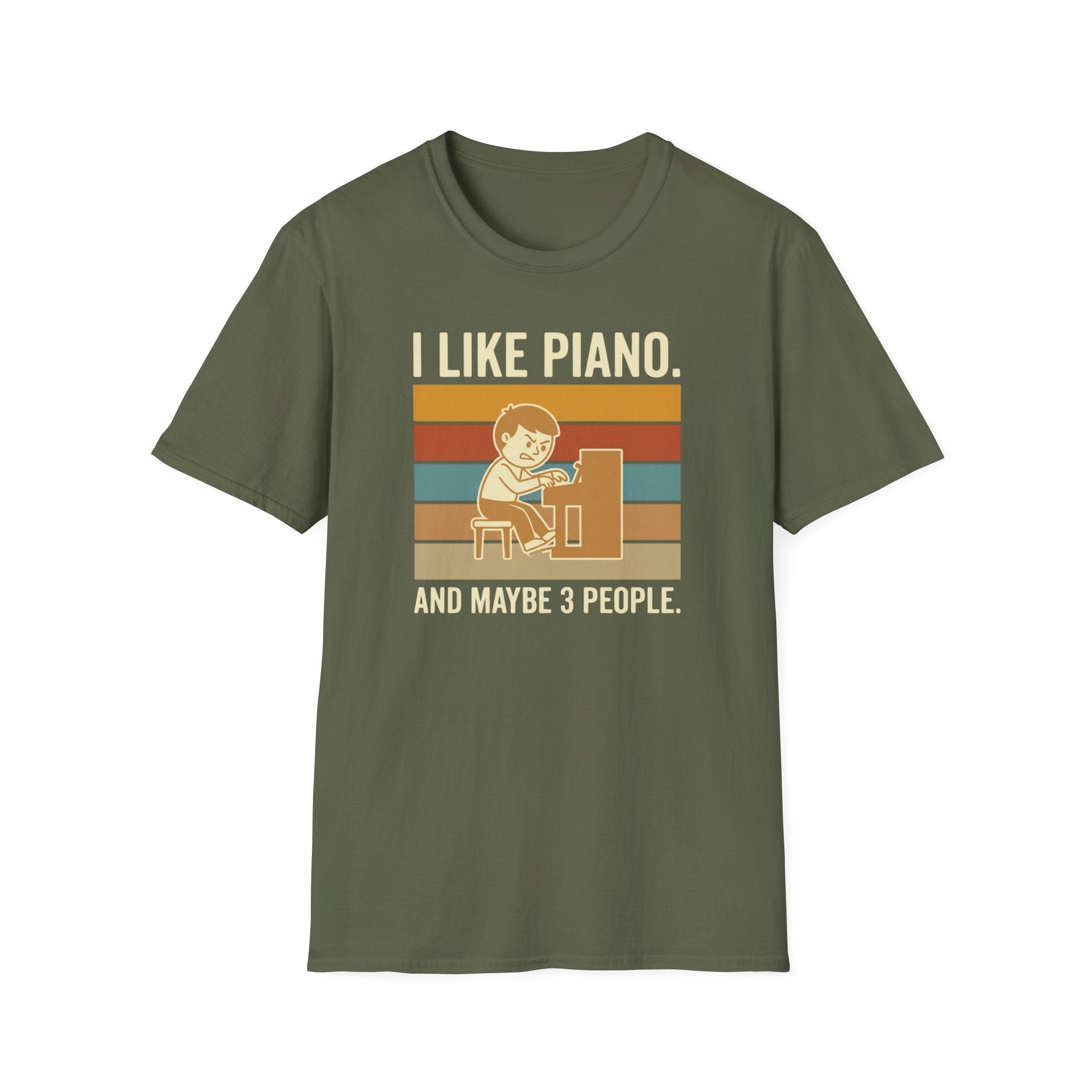 "I Like Piano-Maybe 3 People" T-Shirt