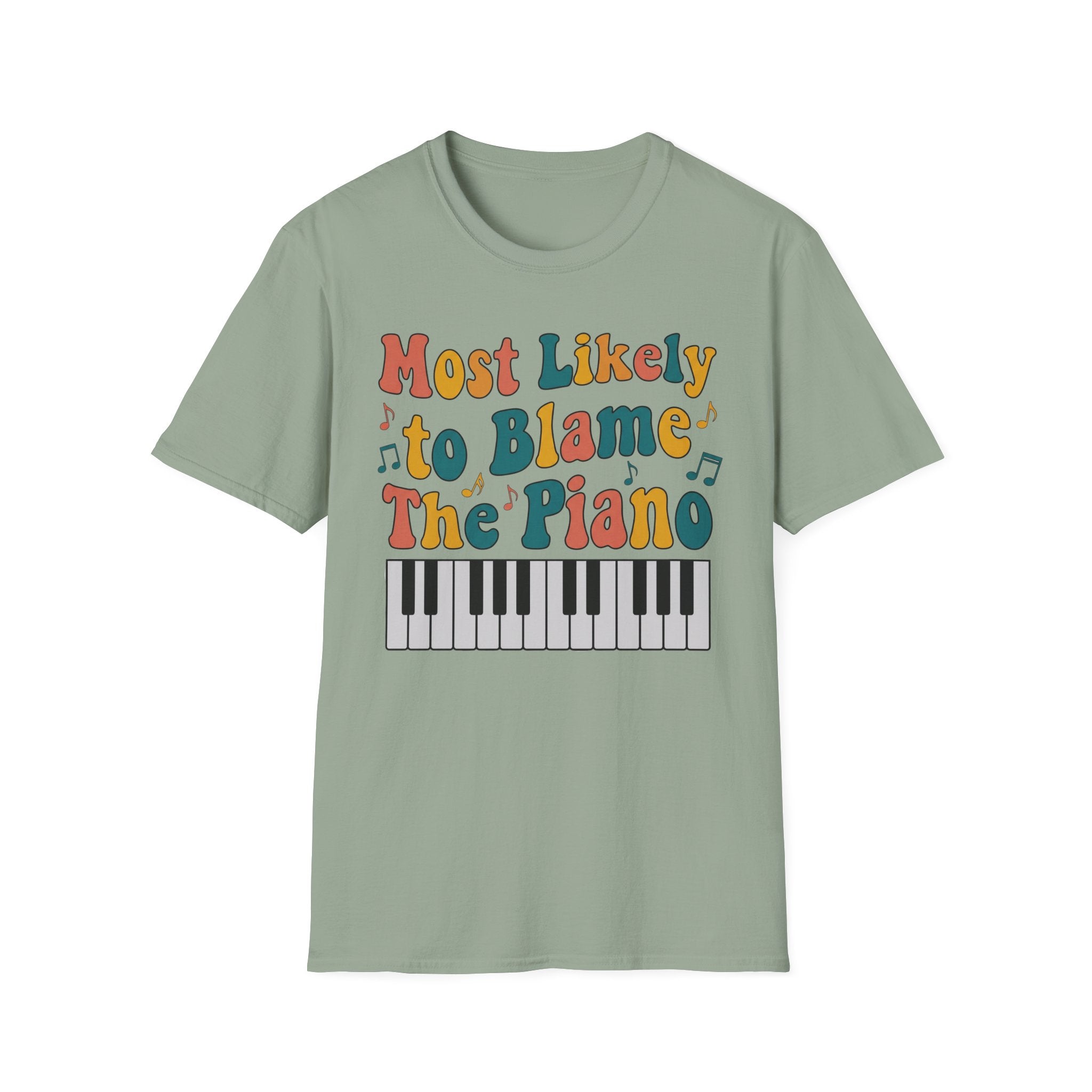 "Most Likely To Blame Piano" Retro T-Shirt