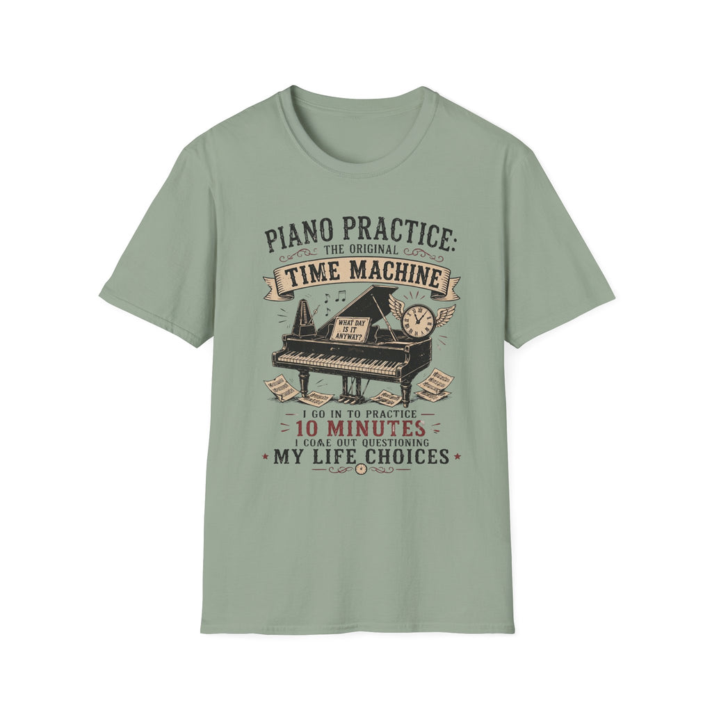 "Piano Practice Time Machine" T-Shirt