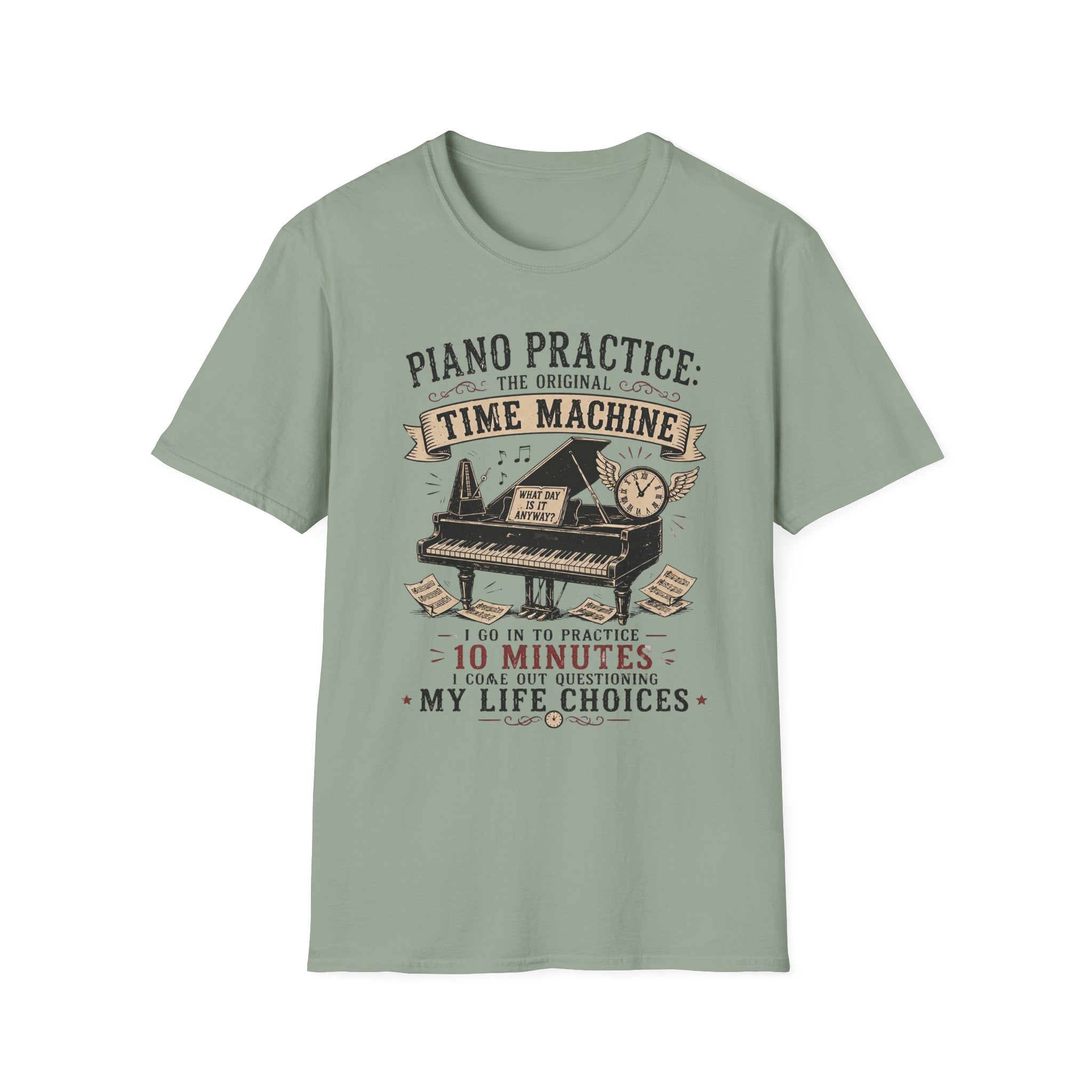 "Piano Practice Time Machine" T-Shirt
