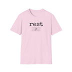 "Rest" Typewriter Font T-Shirt