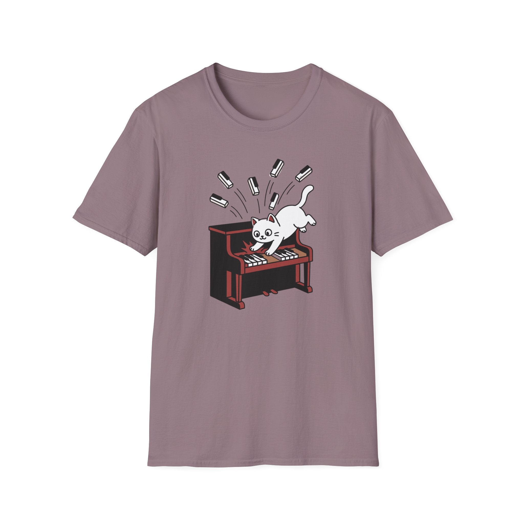 "Cute Cat Destroying Piano" T-Shirt
