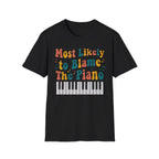 "Most Likely To Blame Piano" Retro T-Shirt