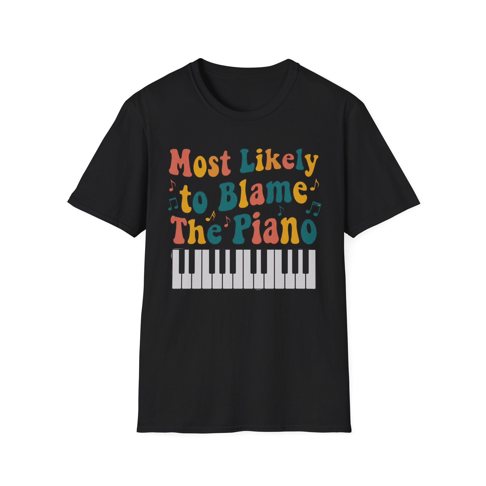 "Most Likely To Blame Piano" Retro T-Shirt