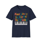 "Most Likely To Blame Piano" Retro T-Shirt