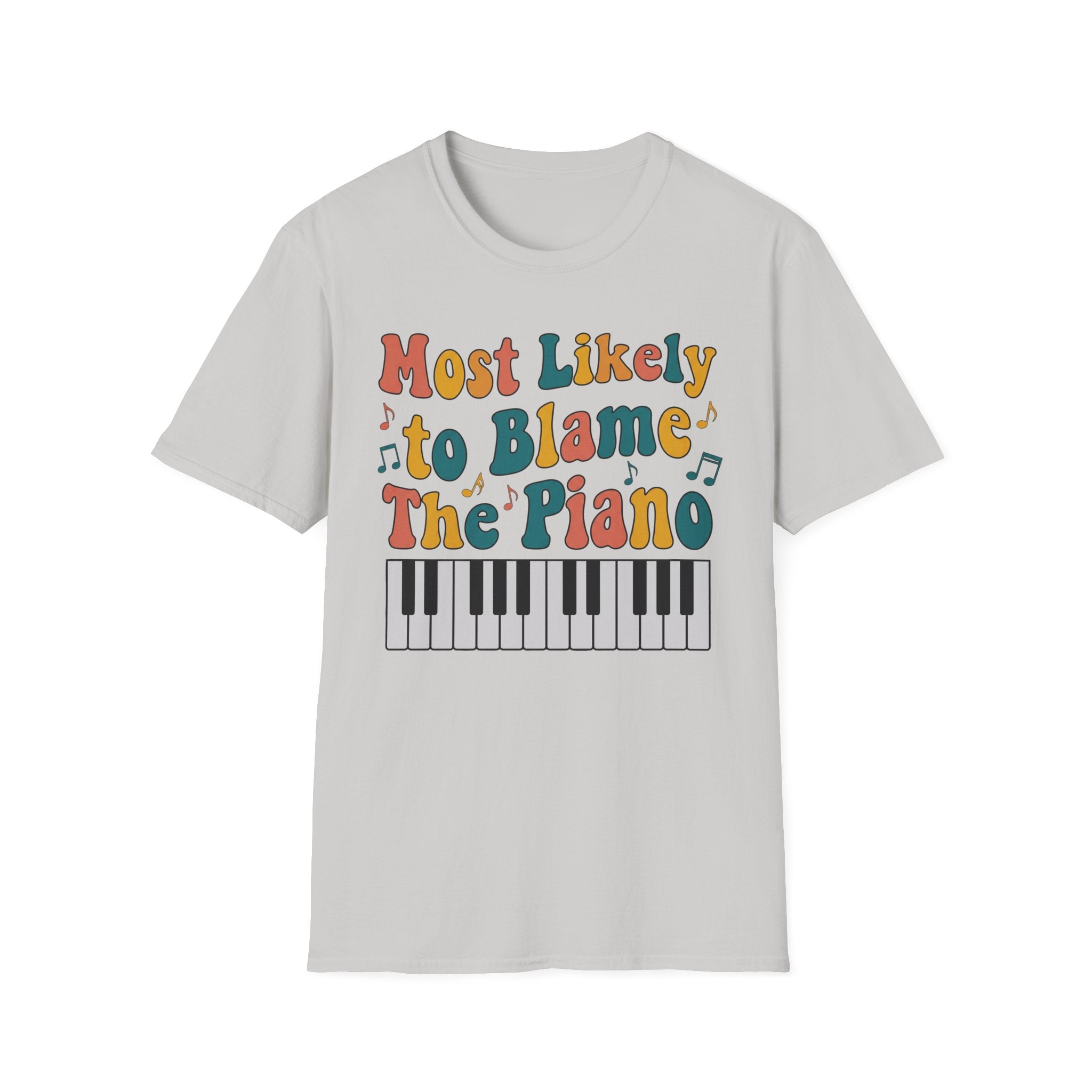 "Most Likely To Blame Piano" Retro T-Shirt
