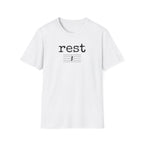 "Rest" Typewriter Font T-Shirt