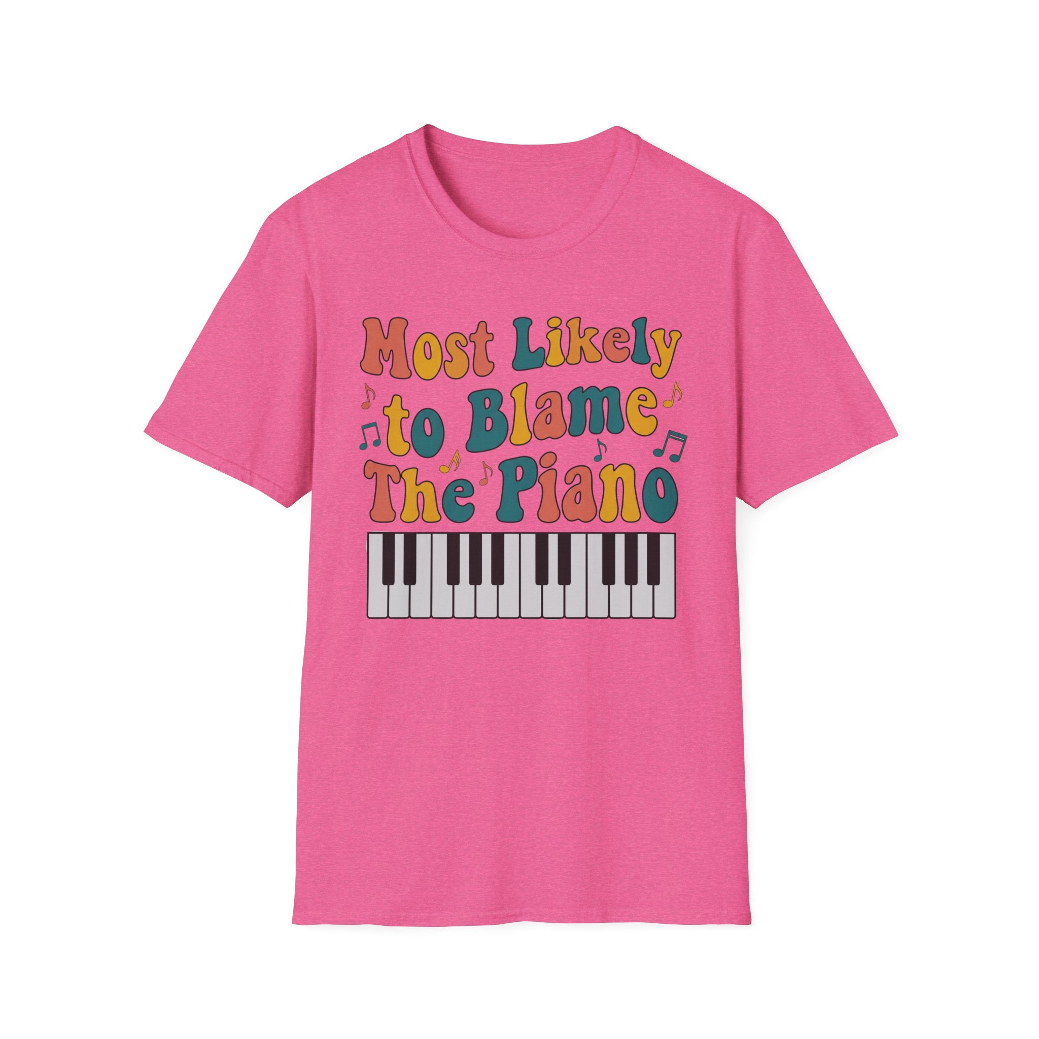 "Most Likely To Blame Piano" Retro T-Shirt
