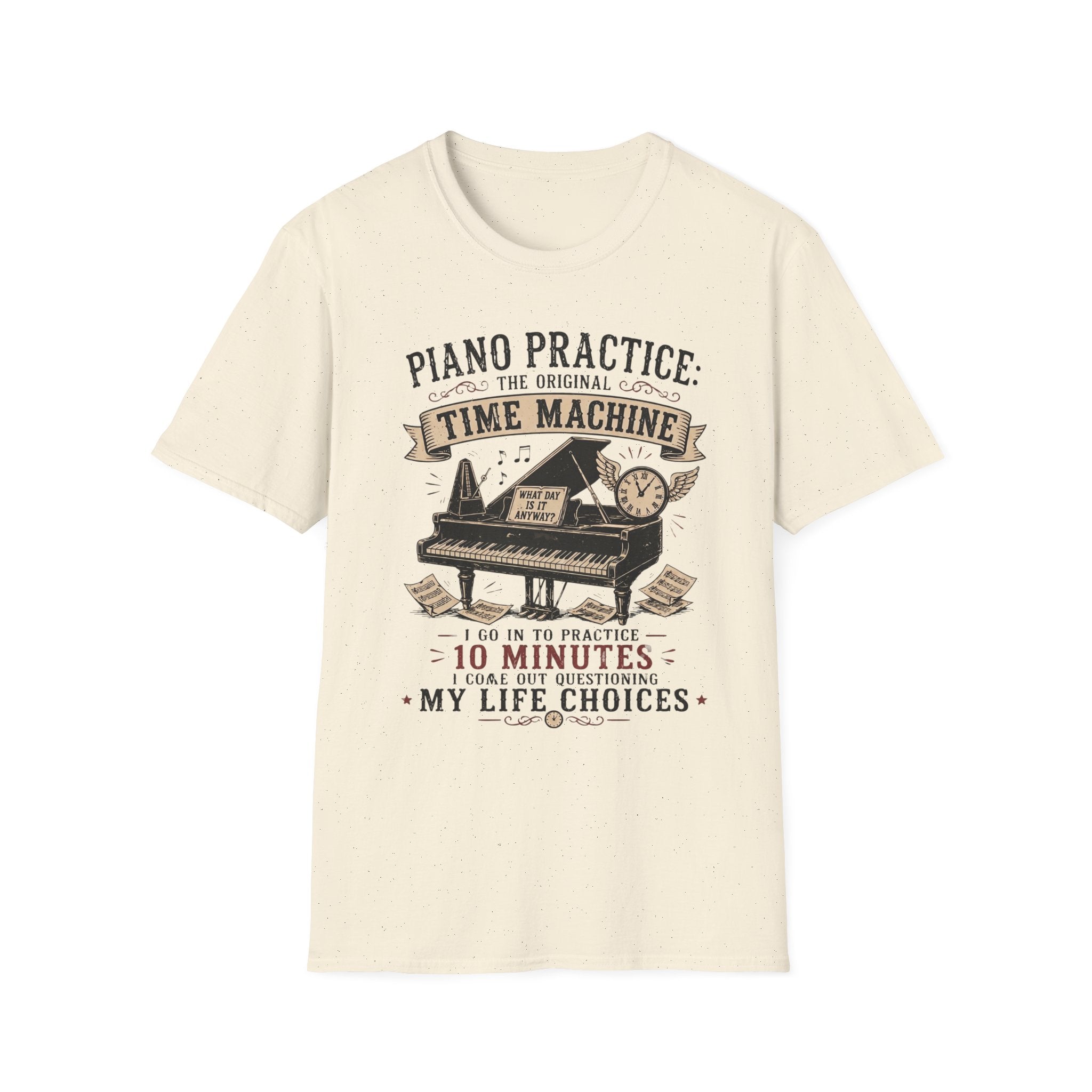 "Piano Practice Time Machine" T-Shirt