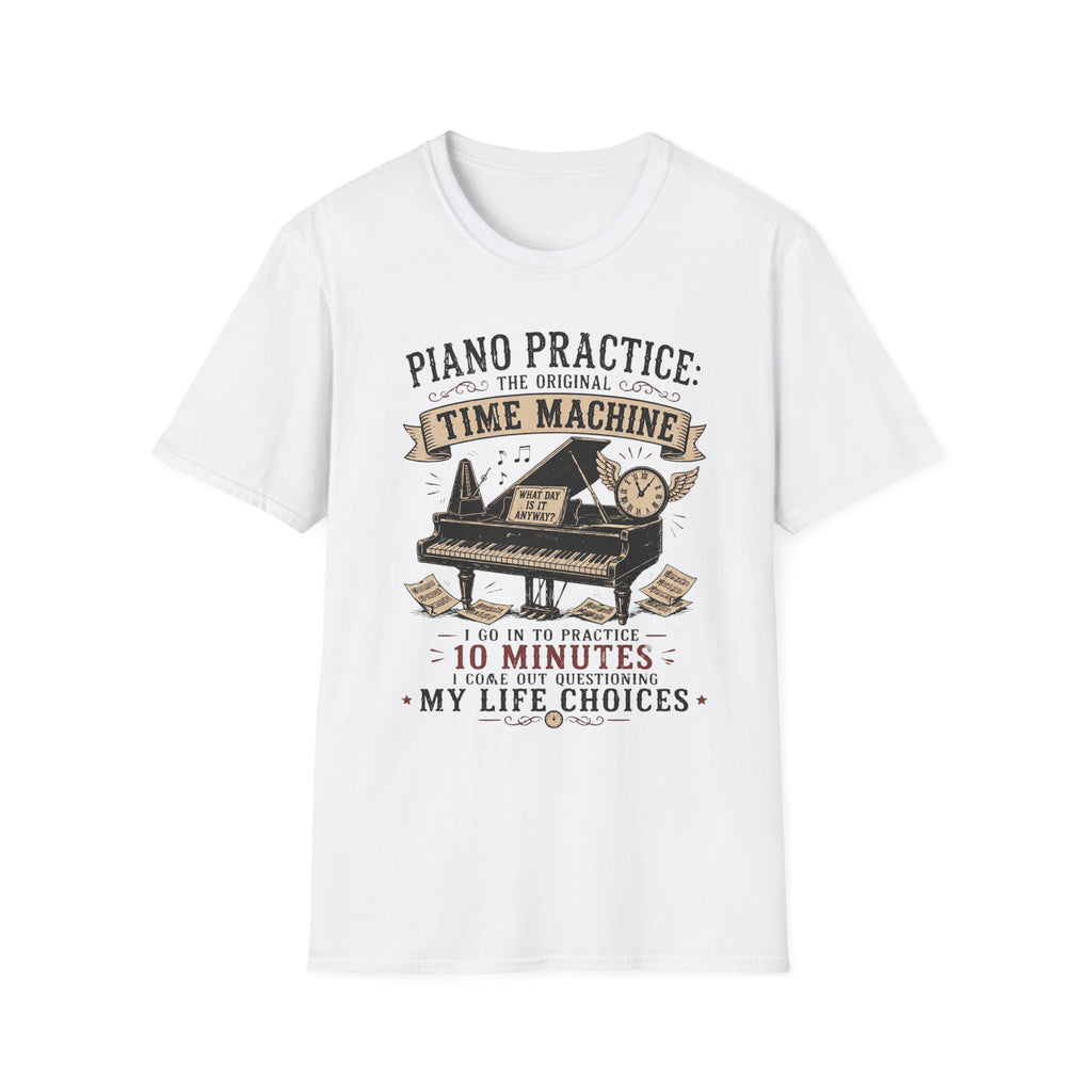 "Piano Practice Time Machine" T-Shirt