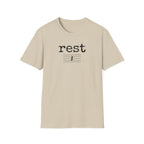 "Rest" Typewriter Font T-Shirt