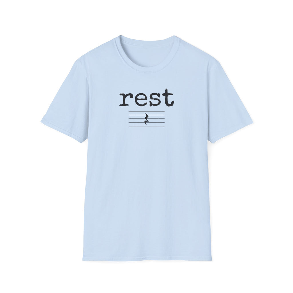 "Rest" Typewriter Font T-Shirt