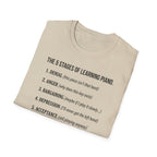 "5 Stages of Learning Piano" T-Shirt