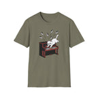"Cute Cat Destroying Piano" T-Shirt