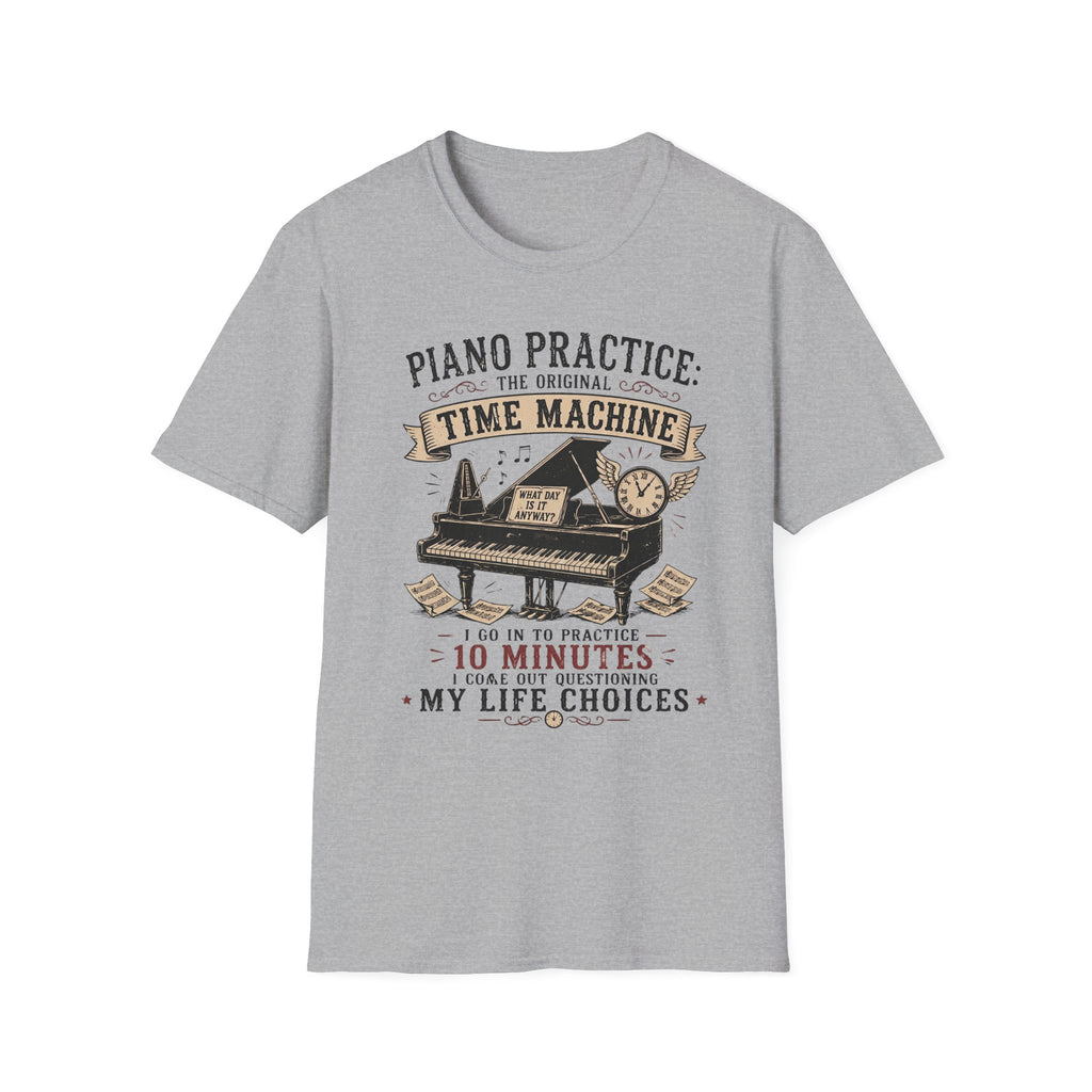 "Piano Practice Time Machine" T-Shirt