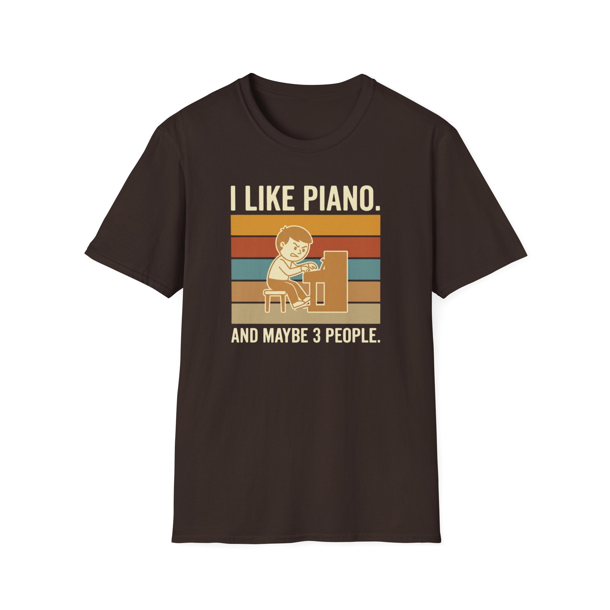 "I Like Piano-Maybe 3 People" T-Shirt