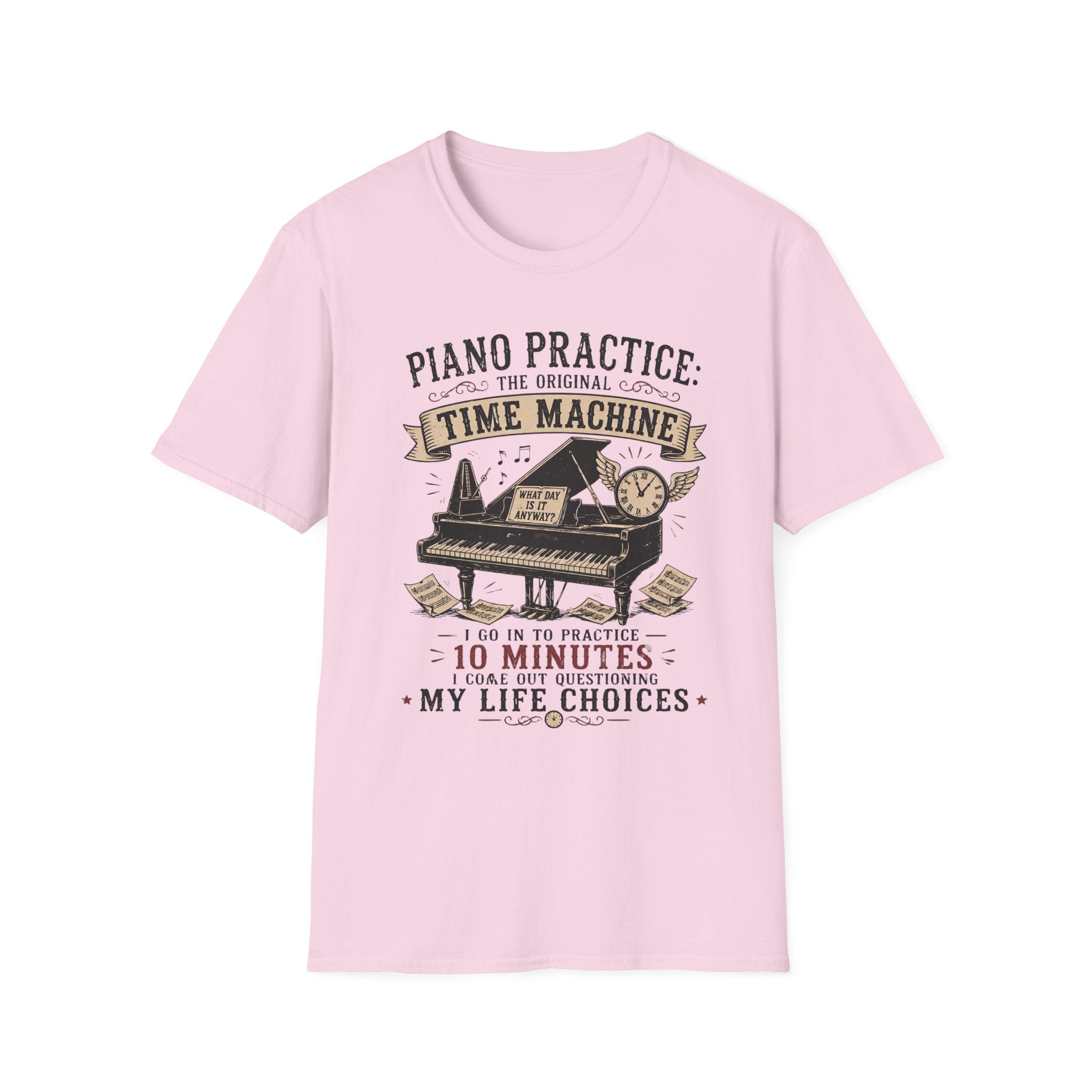 "Piano Practice Time Machine" T-Shirt
