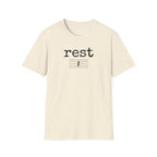 "Rest" Typewriter Font T-Shirt