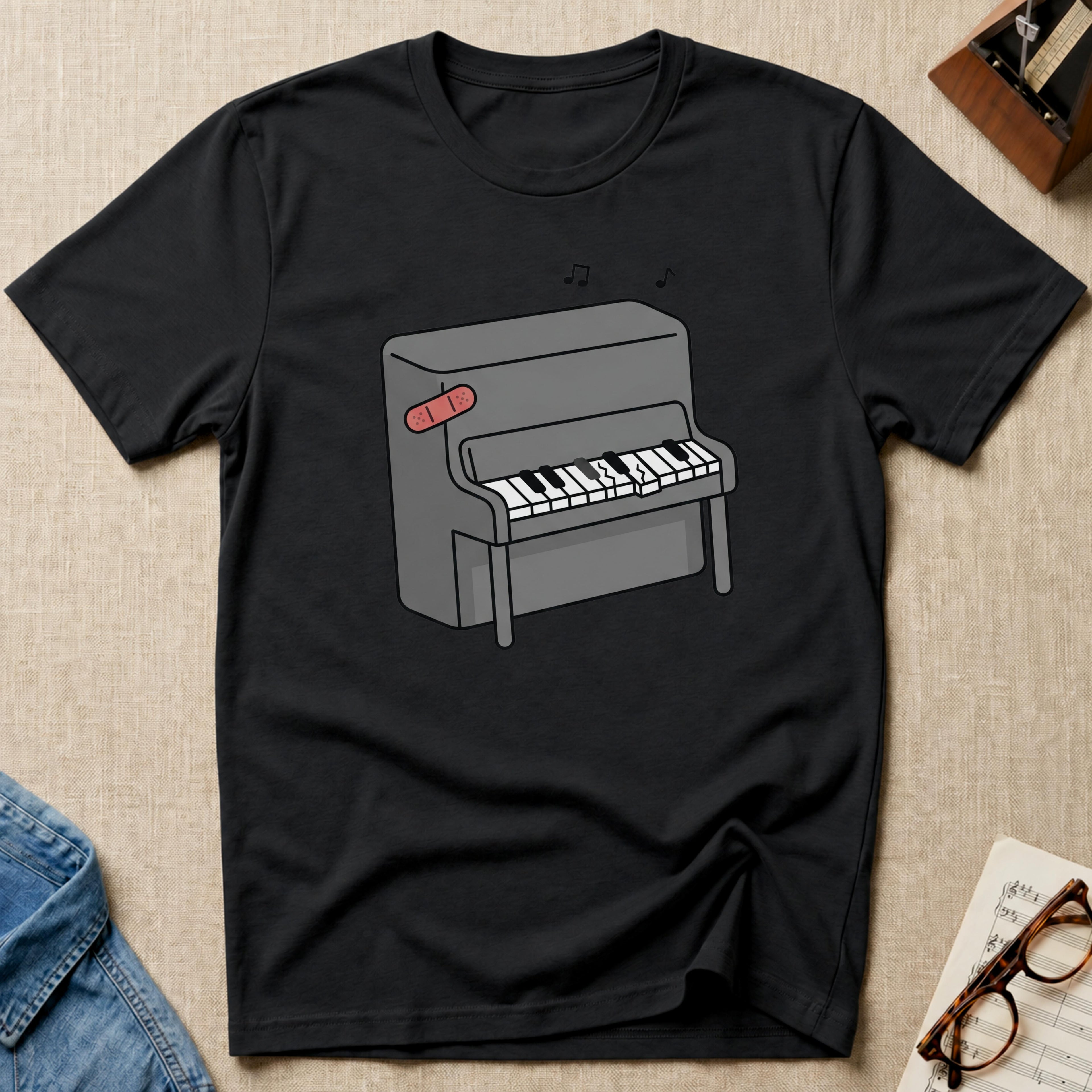 "Bandaged Piano" T-Shirt