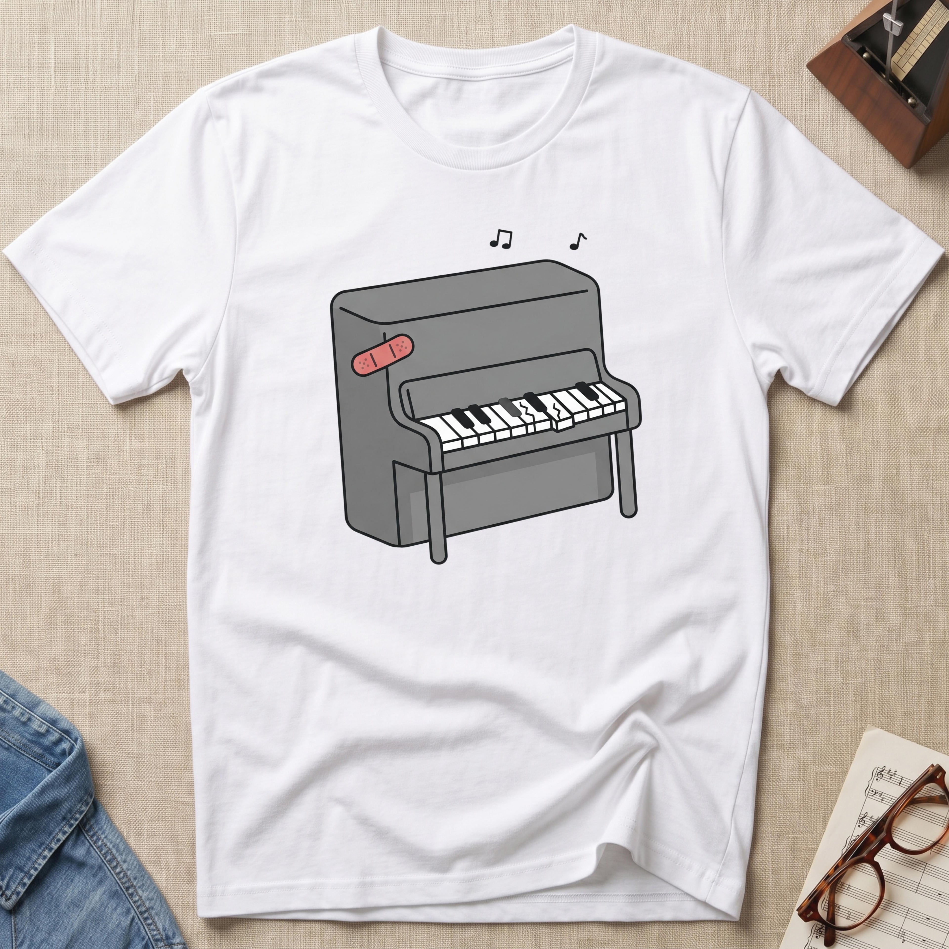 "Bandaged Piano" T-Shirt