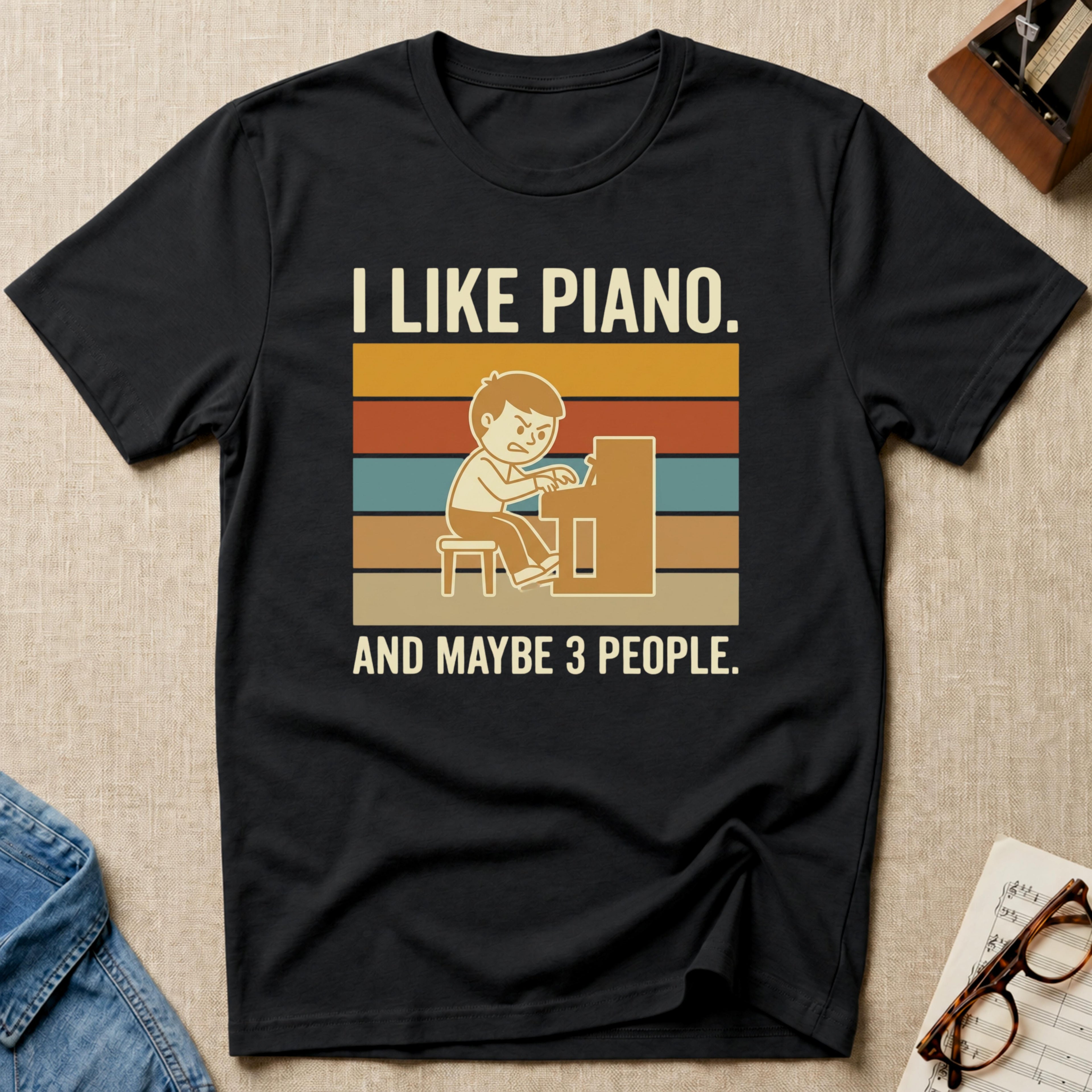 I Like Piano-Maybe 3 People T-Shirt