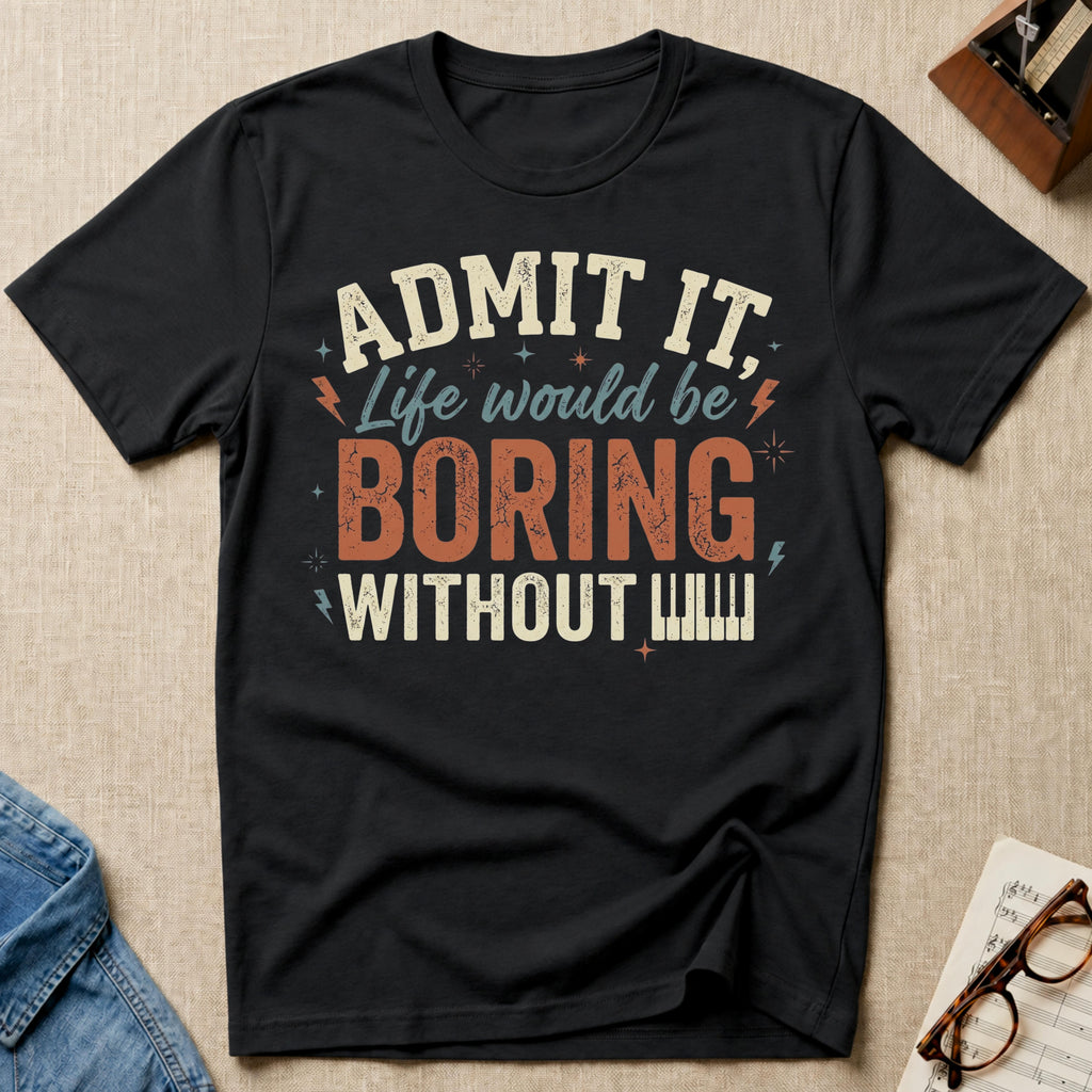 "Boring Without Piano" T-Shirt