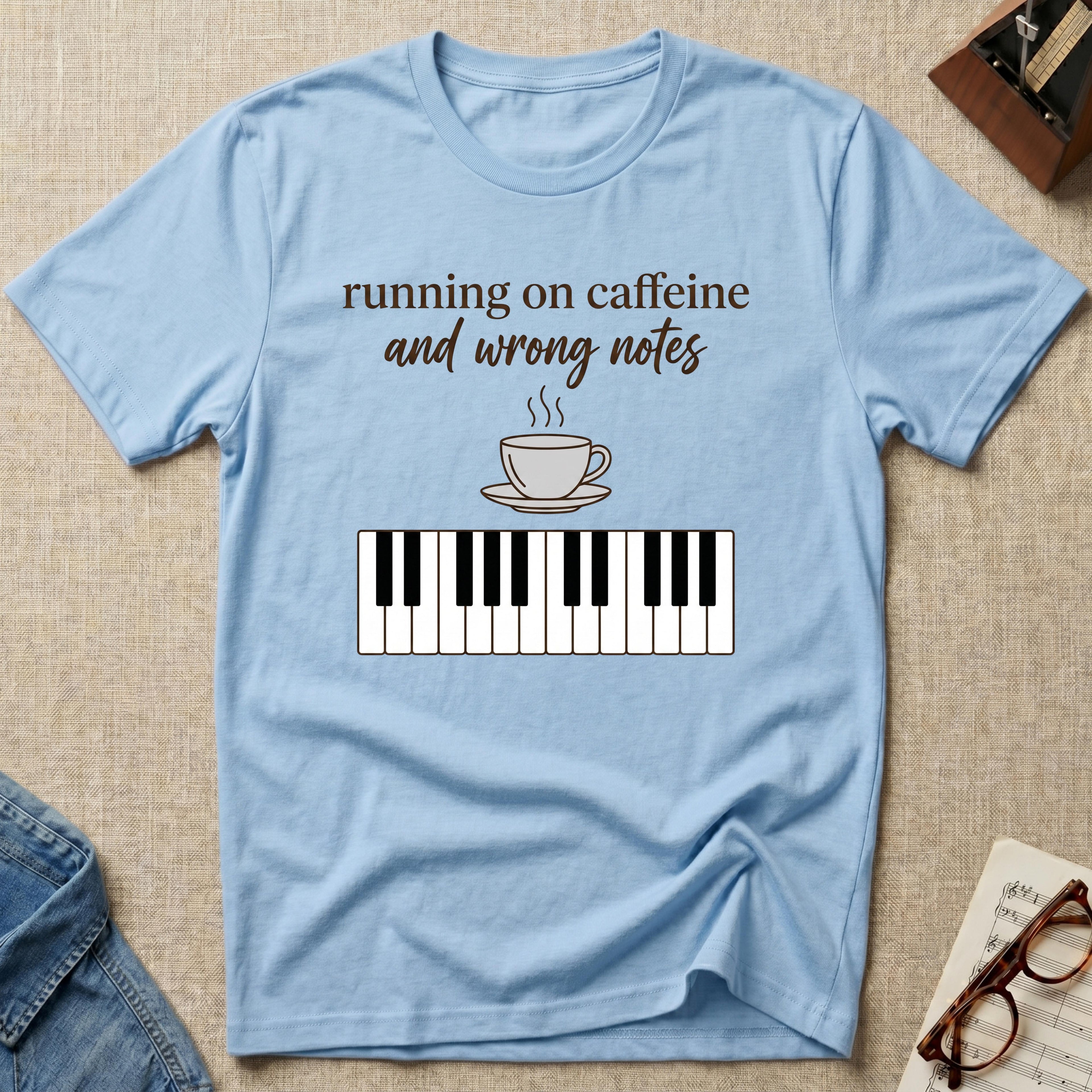 "Caffeine and Wrong Notes 1" T-Shirt
