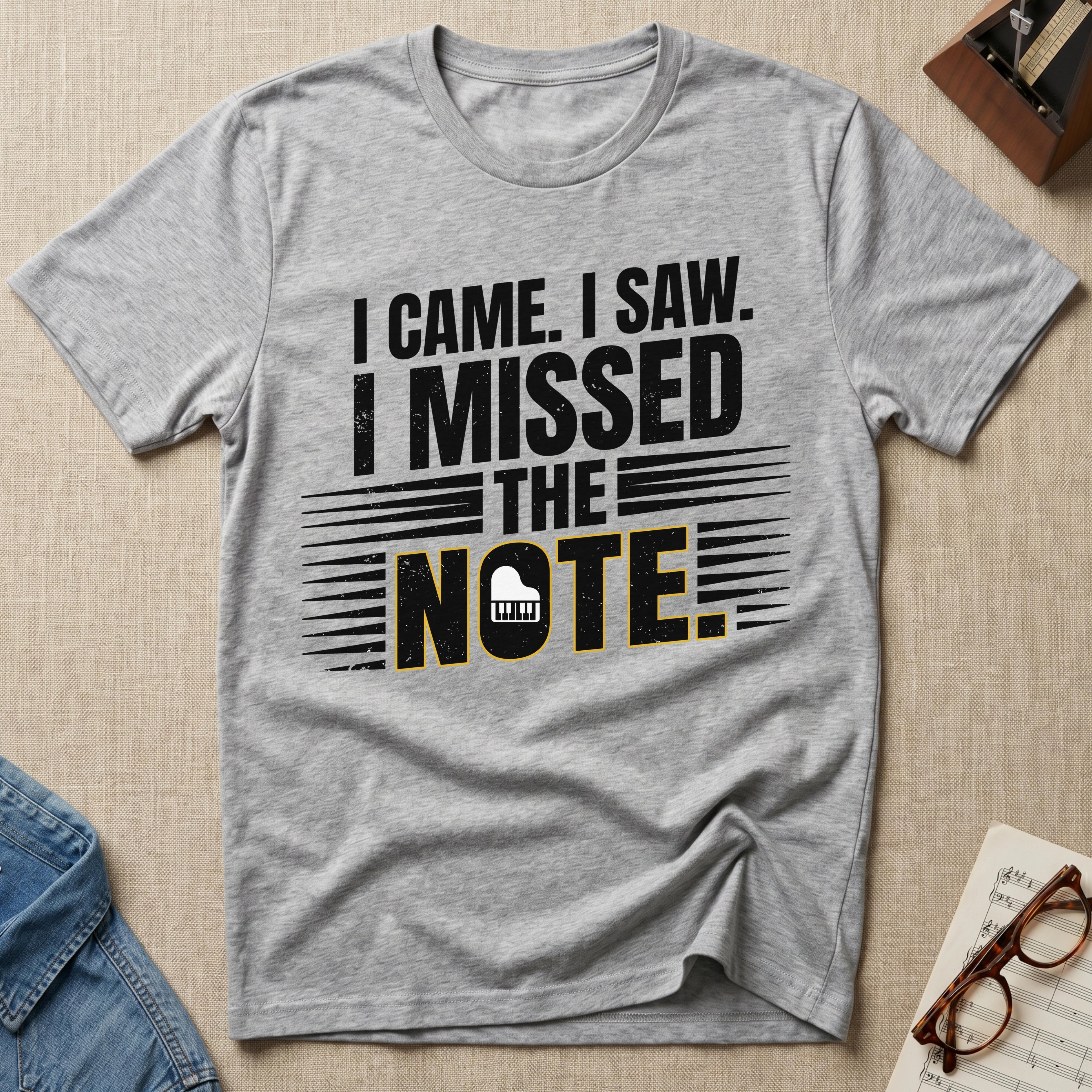 I Came, I Saw, I Missed The Note T-Shirt (Design 2)