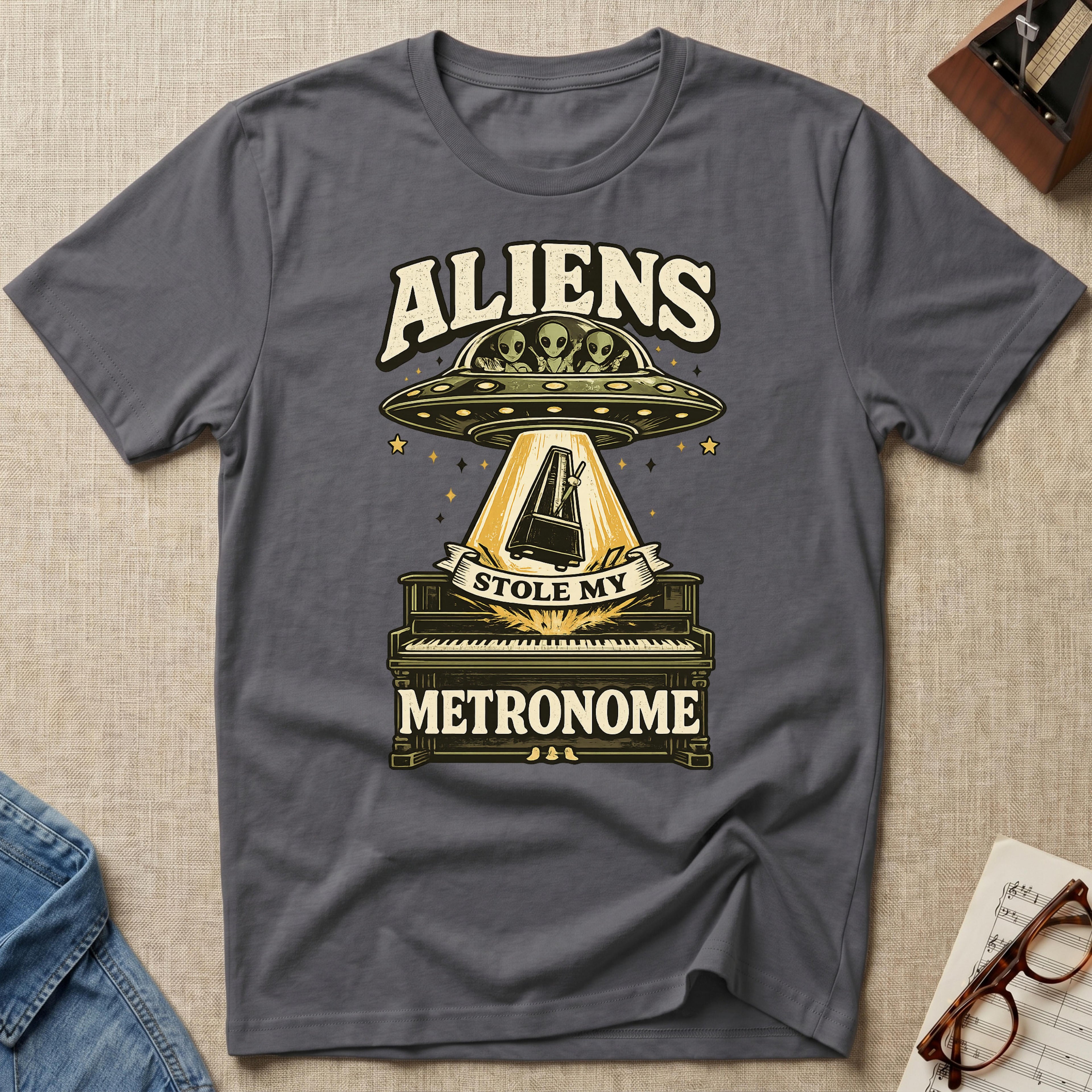 "Aliens Stole My Metronome" T-Shirt