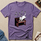 Cute Cat Destroying Piano T-Shirt