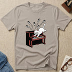 Cute Cat Destroying Piano T-Shirt