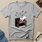 Cute Cat Destroying Piano T-Shirt