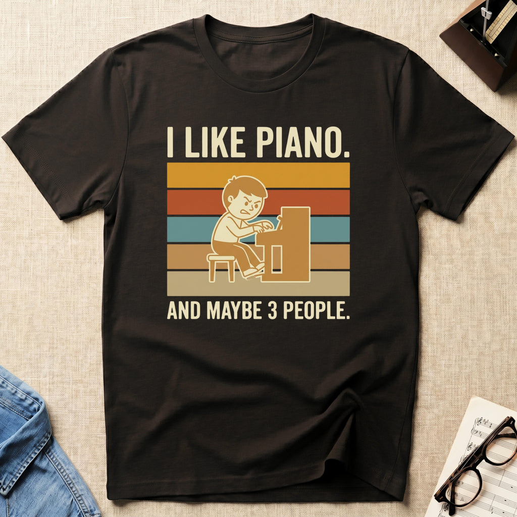 I Like Piano-Maybe 3 People T-Shirt