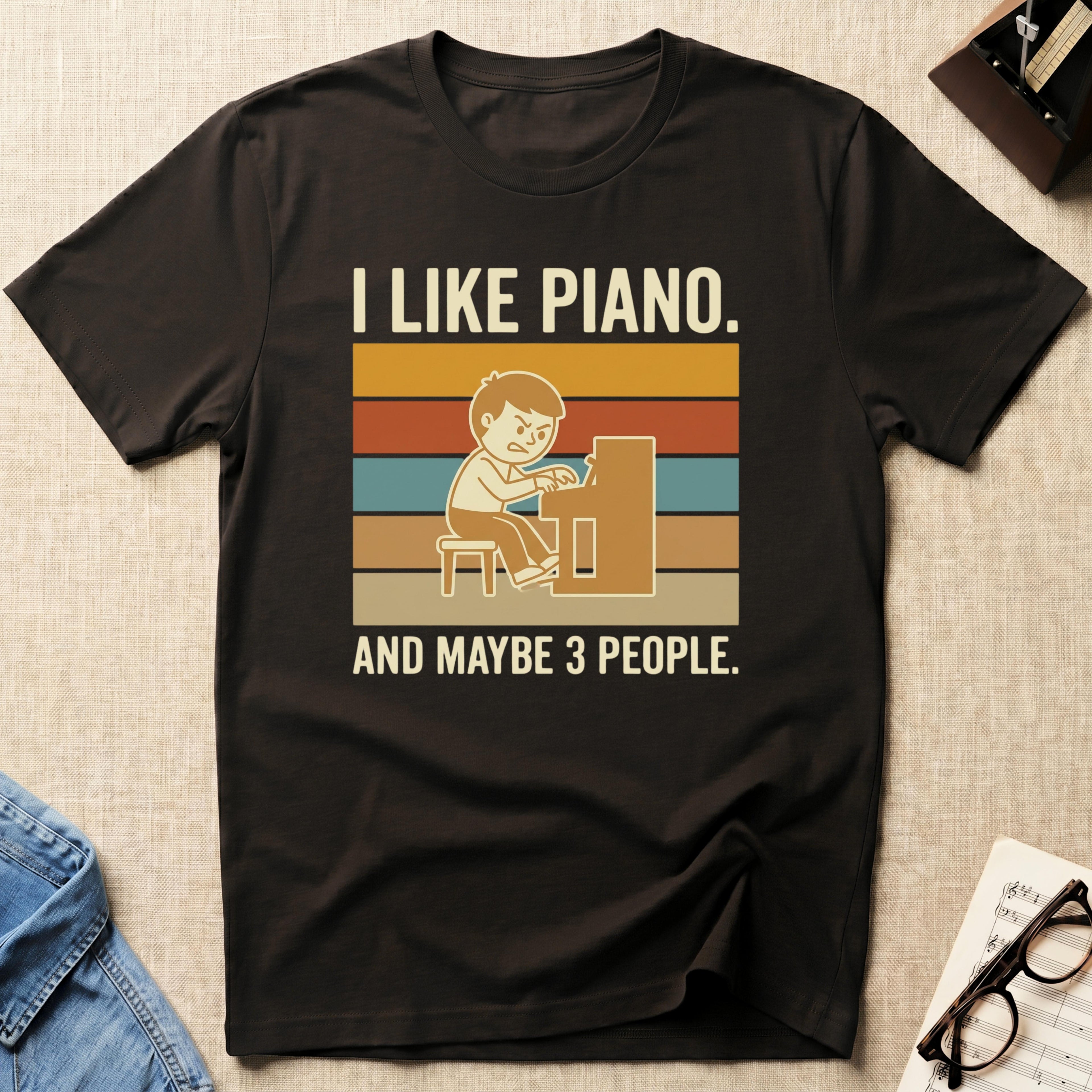 I Like Piano-Maybe 3 People T-Shirt