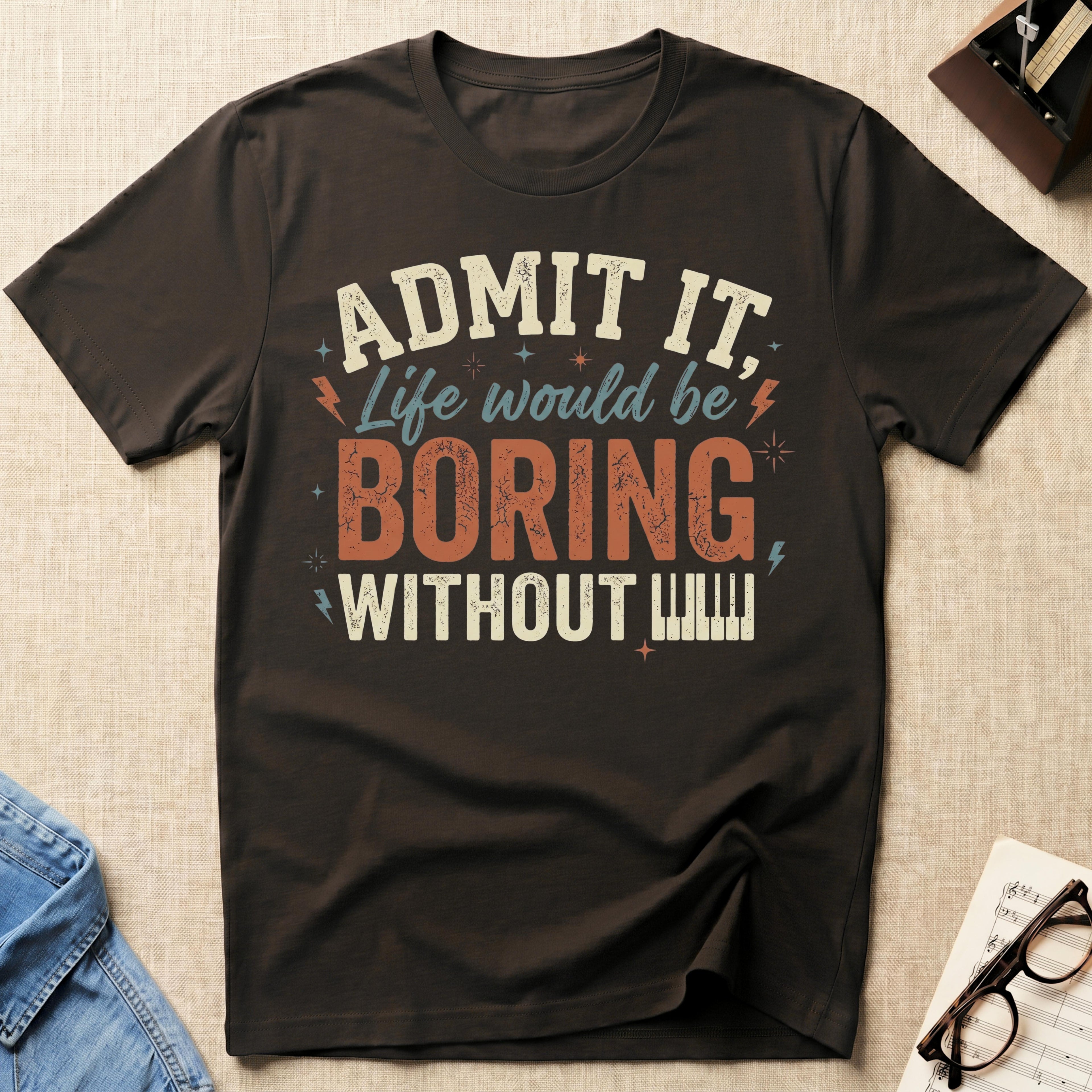 "Boring Without Piano" T-Shirt