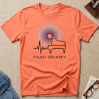 Piano Therapy Heartbeat T-Shirt
