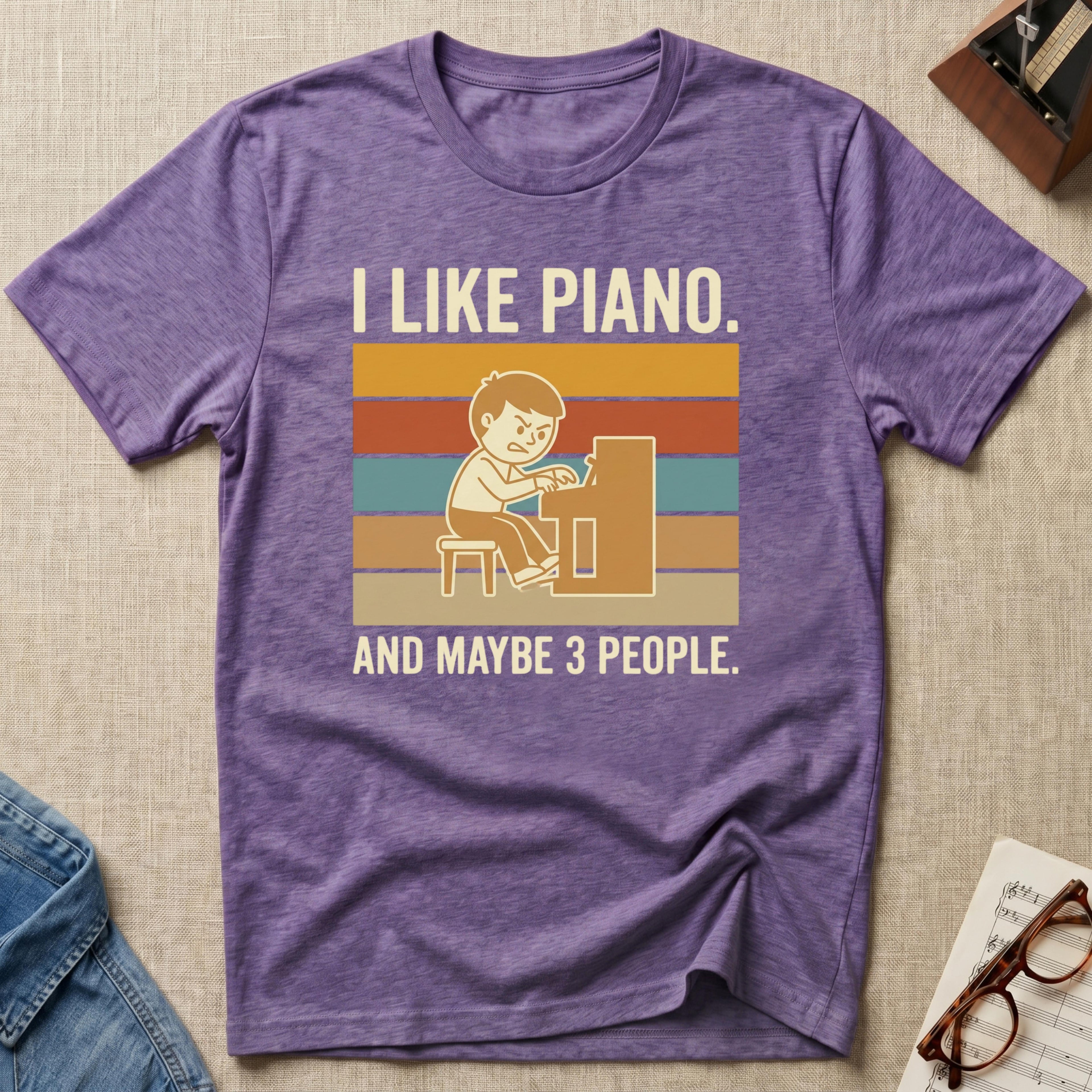 I Like Piano-Maybe 3 People T-Shirt