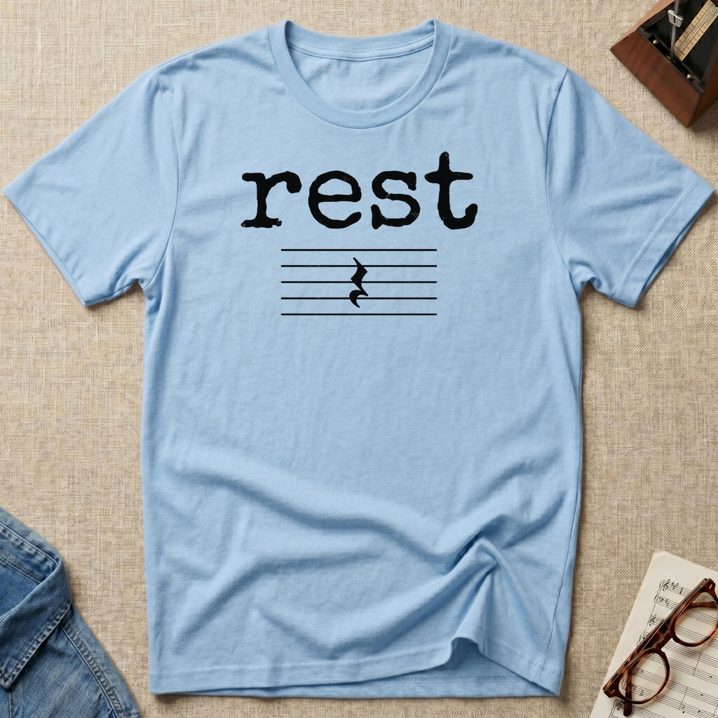 Rest Typewriter Font T-Shirt