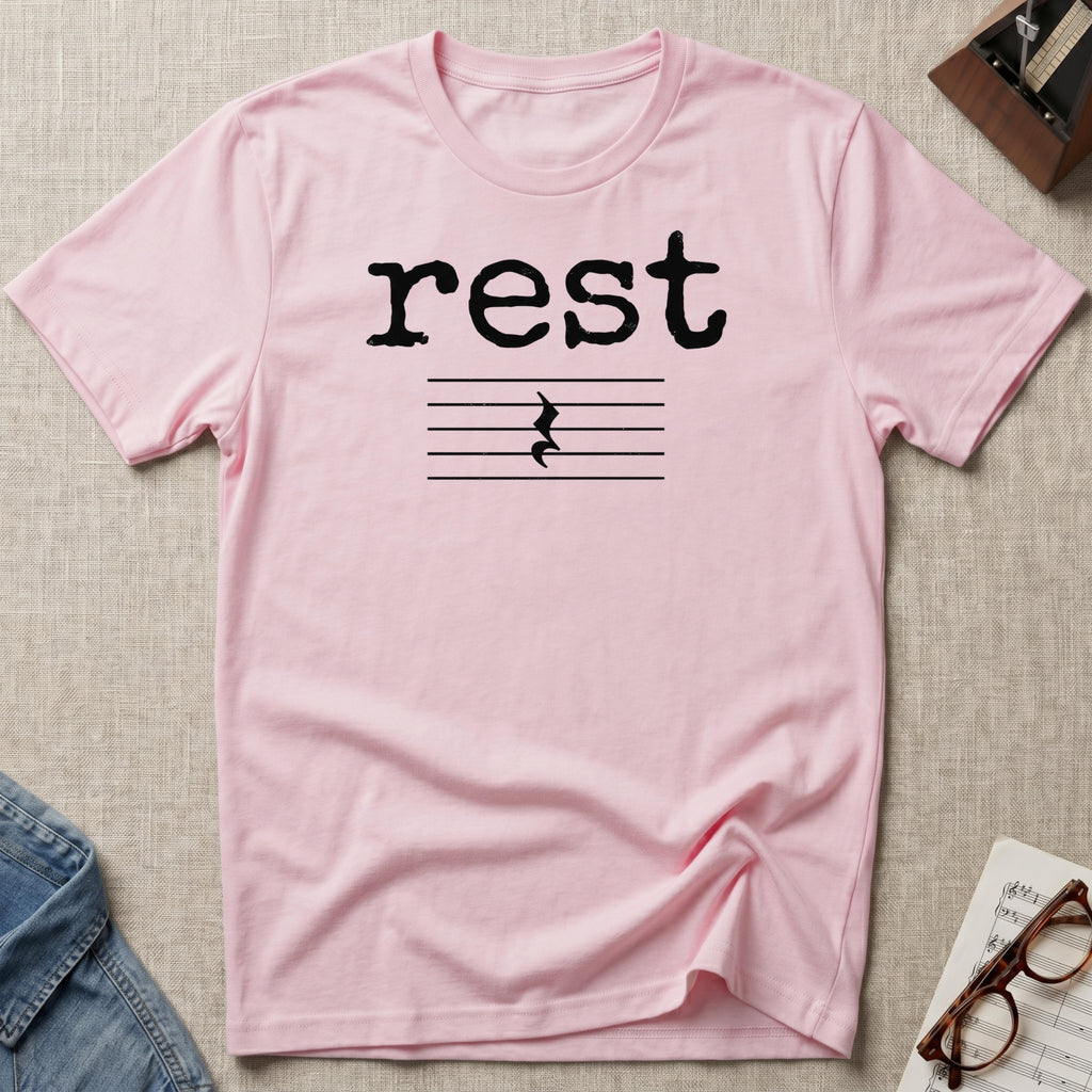 Rest Typewriter Font T-Shirt