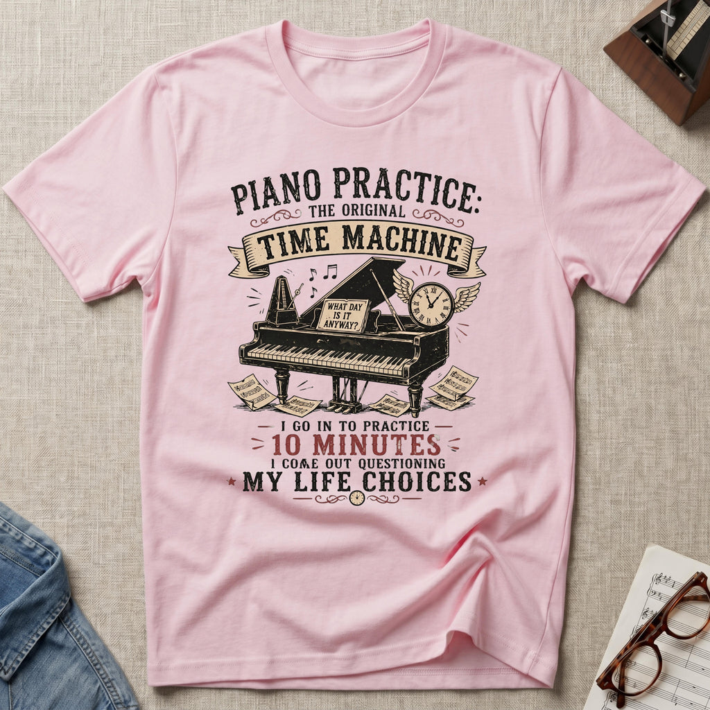 Piano Practice Time Machine T-Shirt