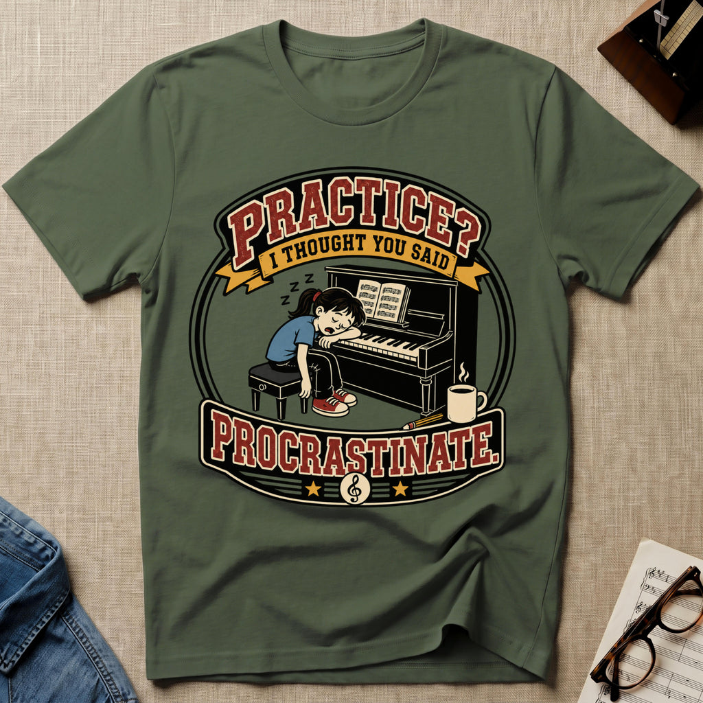 "(W) Practice? Thought You Said Procrastinate" T-Shirt