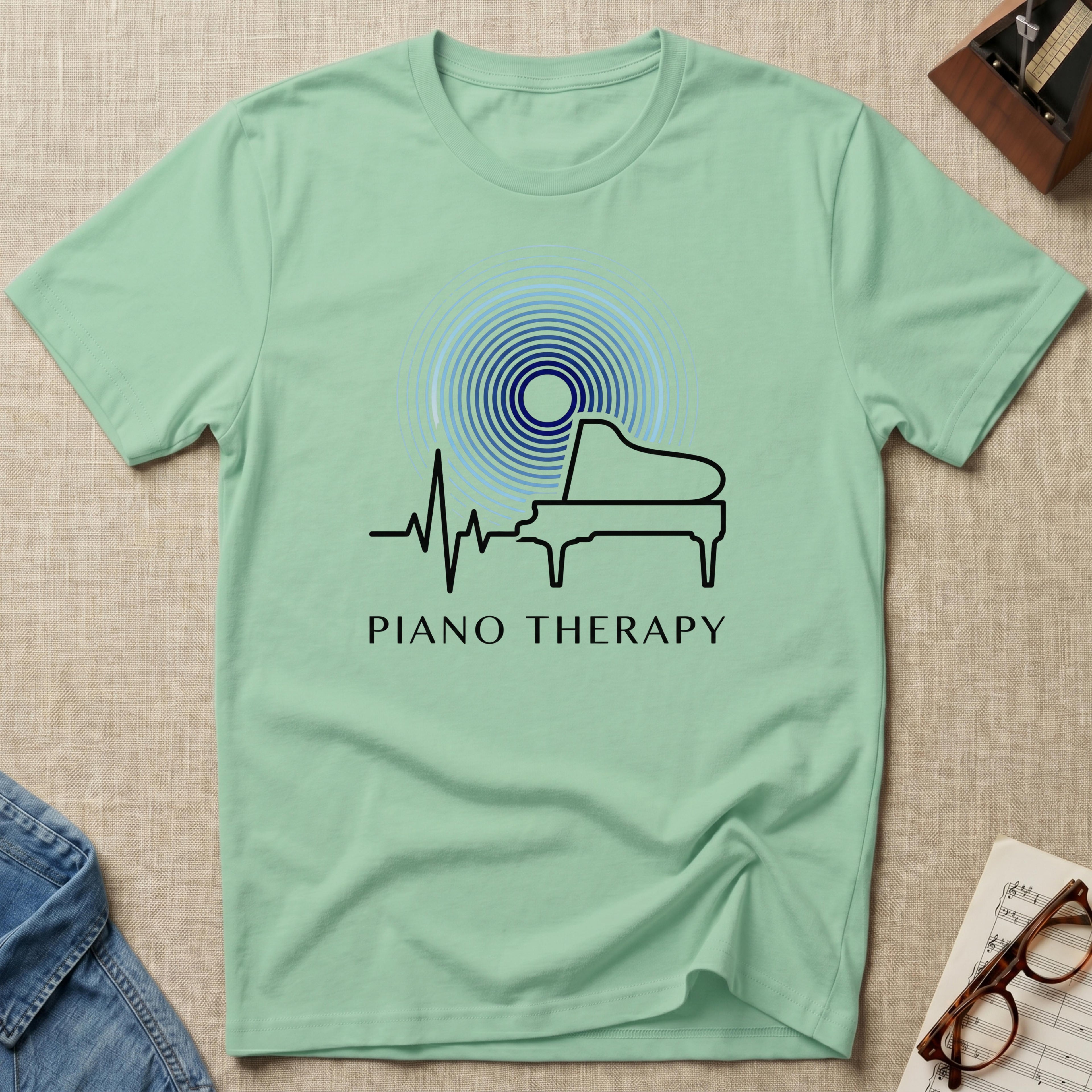 Piano Therapy Heartbeat T-Shirt